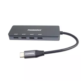 PREMIUMCORD Hub USB-C na 4x USB 3.2 Type-C, 5G SuperSpeed, aluminij PREMIUMCORD Hub USB-C na 4x USB 3.2 Type-C, 5G SuperSpeed, aluminij