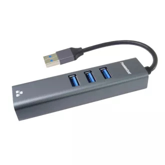 PREMIUMCORD adapter USB3.0 - LAN RJ45 ETHERNET 10/100/1000 MBIT + 3x USB3.0 port