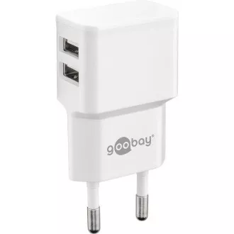 Goobay adapter za napajanje i punjenje 230V na 2x USB, max.2, 4A, bijeli