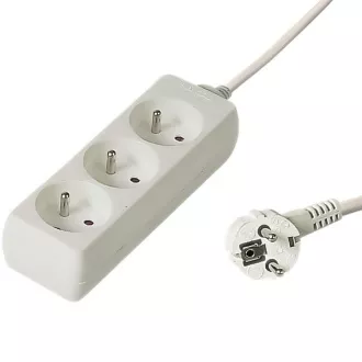 PREMIUMCORD Produžni kabel 230V 2m, 3 utičnice, bijeli