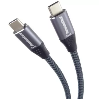 PREMIUMCORD USB-C kabel (USB 3.2 Gen2x2, 5A, 100W, 20Gbit/s) 3m, sivi PREMIUMCORD USB-C kabel (USB 3.2 Gen2x2, 5A, 100W, 20Gbit/s) 3m, sivi