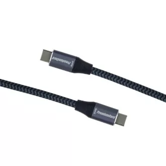 PREMIUMCORD USB-C kabel (USB 3.2 Gen2x2, 5A, 100W, 20Gbit/s) 3m, sivi PREMIUMCORD USB-C kabel (USB 3.2 Gen2x2, 5A, 100W, 20Gbit/s) 3m, sivi