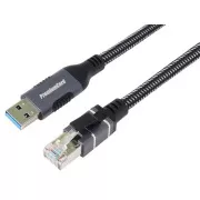 PremiumCord Ethernet kabel USB3.2 na LAN RJ45 10/100/1000, 3m
