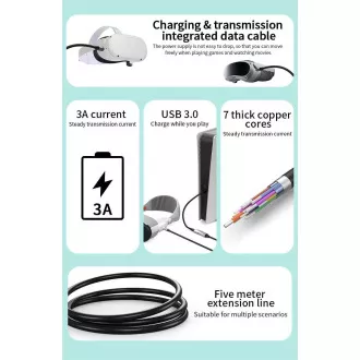 PREMIUMCORD USB-C repetitor i produžni kabel muško-ženski, 5Gbps aluminij 10m