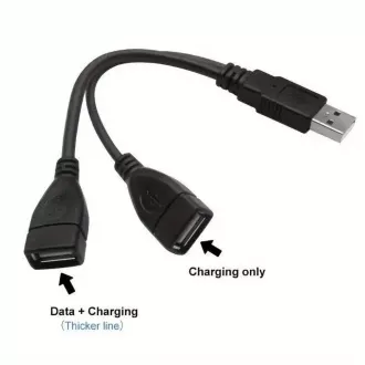PREMIUMCORD USB 2.0 kabel za punjenje, 15 cm, crni