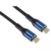 PremiumCord USB-C kabel (USB 3.2 GEN 2x2, 5A, 100W, 20Gbit/s) 0,5 m, pamučna pletenica