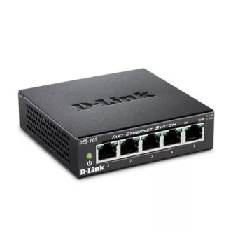 D-Link DES-105 5-priključni 10/100 stolni prekidač s metalnim kućištem
