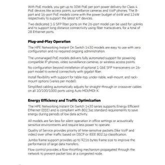 HPE Networking Instant On Switch 24p Gigabit 1430 R8R49A
