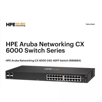 HPE Aruba Networking CX 6000 24G 4SFP prekidač R8N88A OBNOVI HPE Aruba Networking CX 6000 24G 4SFP prekidač R8N88A OBNOVI
