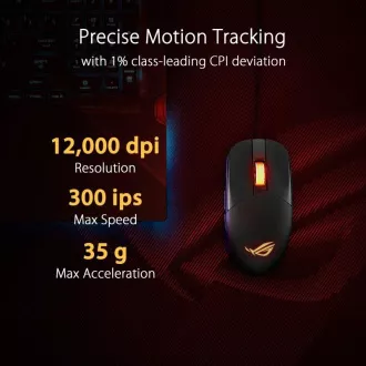 ASUS miš ROG STRIX IMPACT III, crni