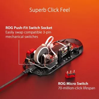 ASUS miš ROG STRIX IMPACT III, crni