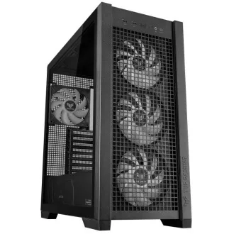ASUS kućište TUF GAMING CASE (GT302) TG, Mid Tower, 4x 140mm ARGB ventilator, crna