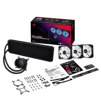 ASUS AIO ROG STRIX LC III 360 ARGB LCD CPU vodeni hladnjak, 3x120 mm, LCD zaslon, LGA1851, AM5, crni ASUS AIO ROG STRIX LC III 360 ARGB LCD CPU vodeni hladnjak, 3x120 mm, LCD zaslon, LGA1851, AM5, crni