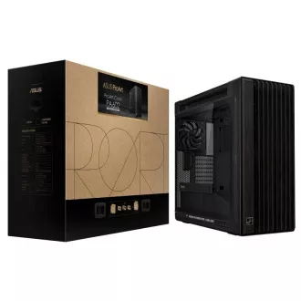 ASUS kućište PROART PA602 WOOD TG PWM BLACK, Mid Tower, prozirna strana, crna