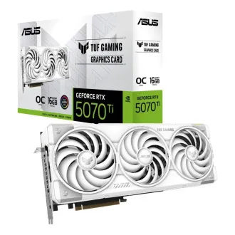 ASUS VGA NVIDIA GeForce RTX 5070 Ti TUF GAMING 16GB OC BIJELA, 16GB GDDR7, 3xDP, 2xHDMI