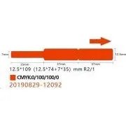Niimbot kabelske naljepnice RXL 12, 5x109mm 65kom crvene za D11 i D110
