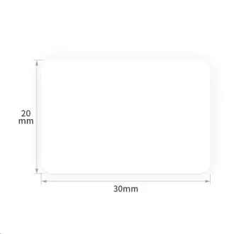 Niimbot naljepnice R 30x20mm 320kom Bijele za B21, B21S, B3S, B1