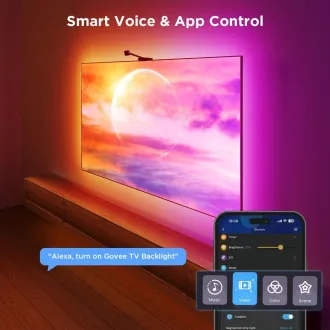 Govee pozadinsko osvjetljenje 3S Netflix TV 55-65 SMART LED pozadinsko osvjetljenje RGBICW Govee pozadinsko osvjetljenje 3S Netflix TV 55-65 SMART LED pozadinsko osvjetljenje RGBICW