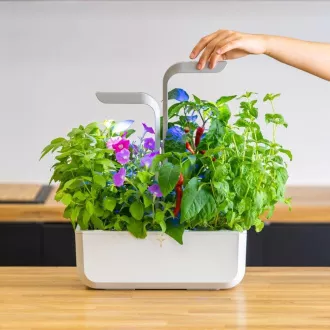 Véritable SMART - Automatska posuda za cvijeće s kontrolom rasvjete, bijela