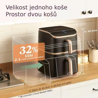 Cosori Turbo Tower Pro pametna friteza na vrući zrak 10, 8l crna