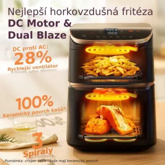 Cosori Turbo Tower Pro pametna friteza na vrući zrak 10, 8l crna