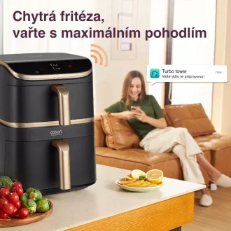 Cosori Turbo Tower Pro pametna friteza na vrući zrak 10, 8l crna