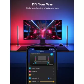 Govee pametne igraće WiFi LED ploče + pametni dvostruki kontroler bijele boje