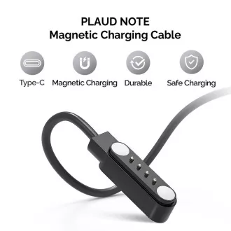 PLAUD NOTE Komplet dodatne opreme crne boje - Punjač i magnetska kopča, crna