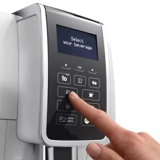DeLonghi ECAM 350.35.W Dinamica potpuno automatski aparat za kavu, 1450 W, 15 bara, LCD zaslon, bijeli DeLonghi ECAM 350.35.W Dinamica potpuno automatski aparat za kavu, 1450 W, 15 bara, LCD zaslon, bijeli