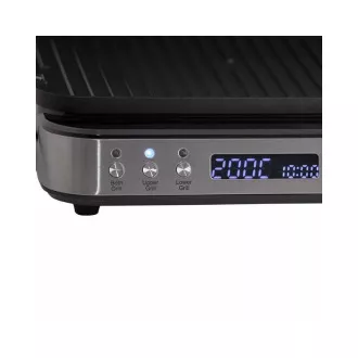 Orava Grillchef-3 električni kontaktni roštilj, 2000 W, LCD zaslon, timer, digitalno upravljanje