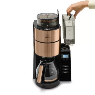 Melitta AromaFresh 1021-04 aparat za kavu s mlinom, kapaljkom, stakleni lonac, 1180 W, zaslon, bakar