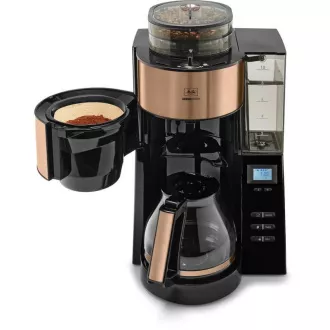 Melitta AromaFresh 1021-04 aparat za kavu s mlinom, kapaljkom, stakleni lonac, 1180 W, zaslon, bakar