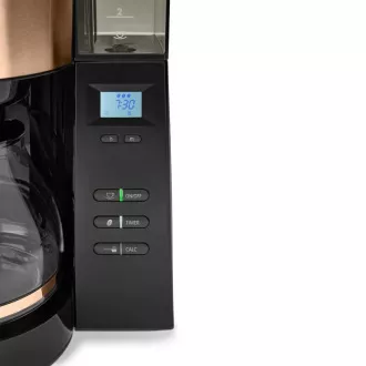 Melitta AromaFresh 1021-04 aparat za kavu s mlinom, kapaljkom, stakleni lonac, 1180 W, zaslon, bakar