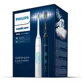 Philips Sonicare HX6851/34 električna četkica za zube, Sonic, 3 načina rada, mjerač vremena, bijela i tamnoplava