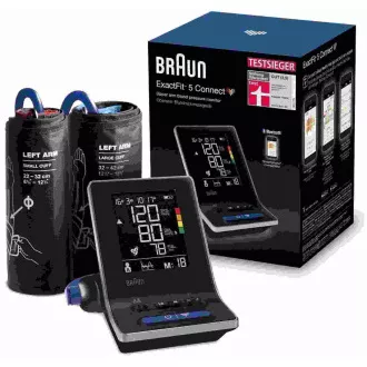 Braun ExactFit 5 CONNECT BUA6350 tlakomjer za ruku, detekcija aritmije, LCD zaslon, Bluetooth