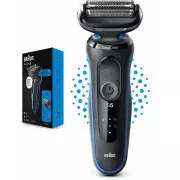 Braun Series 5 51-B1000s električni aparat za brijanje, za bradu i lice, baterija, ploča, crna/plava