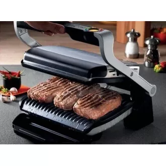 Tefal GC712D34 električni roštilj OptiGrill+ Inox, 2000 W, 6 programa, termostat, posuda za sok, srebrna/crna Tefal GC712D34 električni roštilj OptiGrill+ Inox, 2000 W, 6 programa, termostat, posuda za sok, srebrna/crna