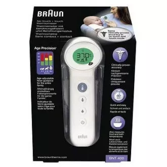 Beskontaktni toplomjer Braun BNT400B, izuzetno osjetljiv senzor, tehnologija Age Precision, crni