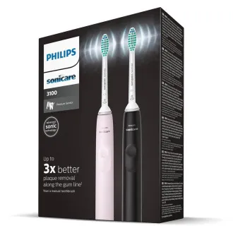 Philips HX3675/15 Sonicare električna četkica za zube, sonična, timer, senzor pritiska, 2 komada, roza i crna Philips HX3675/15 Sonicare električna četkica za zube, sonična, timer, senzor pritiska, 2 komada, roza i crna
