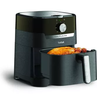 TEFAL EY501815 Easy Fry & Grill friteza na vrući zrak, prženje i roštiljanje, 4,2 l, 1550 W, mehaničko upravljanje, crna TEFAL EY501815 Easy Fry & Grill friteza na vrući zrak, prženje i roštiljanje, 4,2 l, 1550 W, mehaničko upravljanje, crna