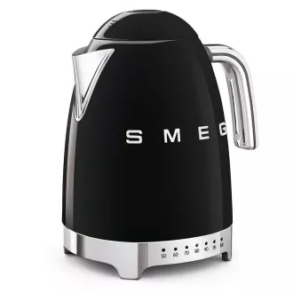 Smeg KLF04BLEU kuhalo za vodu, 1,7 L (7 šalica), 2400 W, stil 1950-ih, kontrola temperature, 7 programa, crno