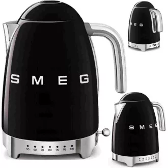 Smeg KLF04BLEU kuhalo za vodu, 1,7 L (7 šalica), 2400 W, stil 1950-ih, kontrola temperature, 7 programa, crno