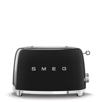 Smeg TSF01BLEU toster / toster, 2 tosta, 6 stupnjeva pečenja, ladica za mrvice, style. 50-ih, crna