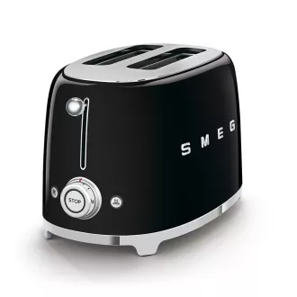 Smeg TSF01BLEU toster / toster, 2 tosta, 6 stupnjeva pečenja, ladica za mrvice, style. 50-ih, crna