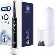 Oral-B iO6 električna četkica za zube, magnetna, 5 modova, zaslon, umjetna inteligencija, timer, crna