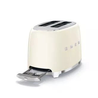 Smeg TSF01CREU toster / toster, 2 tosta, 6 stupnjeva pečenja, ladica za mrvice, style. 50-ih, krem