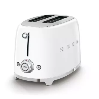 Smeg TSF01WHEU toster / toster, 2 tosta, 6 stupnjeva pečenja, ladica za mrvice, style. 1950-ih, bijela