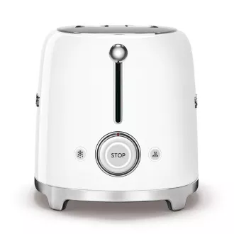 Smeg TSF01WHEU toster / toster, 2 tosta, 6 stupnjeva pečenja, ladica za mrvice, style. 1950-ih, bijela