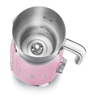 Smeg MFF11PKEU, pjenilica za mlijeko, 500 W, 600 ml / 2,5 šalice, topla čokolada / mlijeko, lagana pjena, roza Smeg MFF11PKEU, pjenilica za mlijeko, 500 W, 600 ml / 2,5 šalice, topla čokolada / mlijeko, lagana pjena, roza