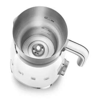Smeg MFF11WHEU pjenilica za mlijeko, 500 W, 600 ml / 2,5 šalice, vruća čokolada / mlijeko, lagana pjena, bijela Smeg MFF11WHEU pjenilica za mlijeko, 500 W, 600 ml / 2,5 šalice, vruća čokolada / mlijeko, lagana pjena, bijela